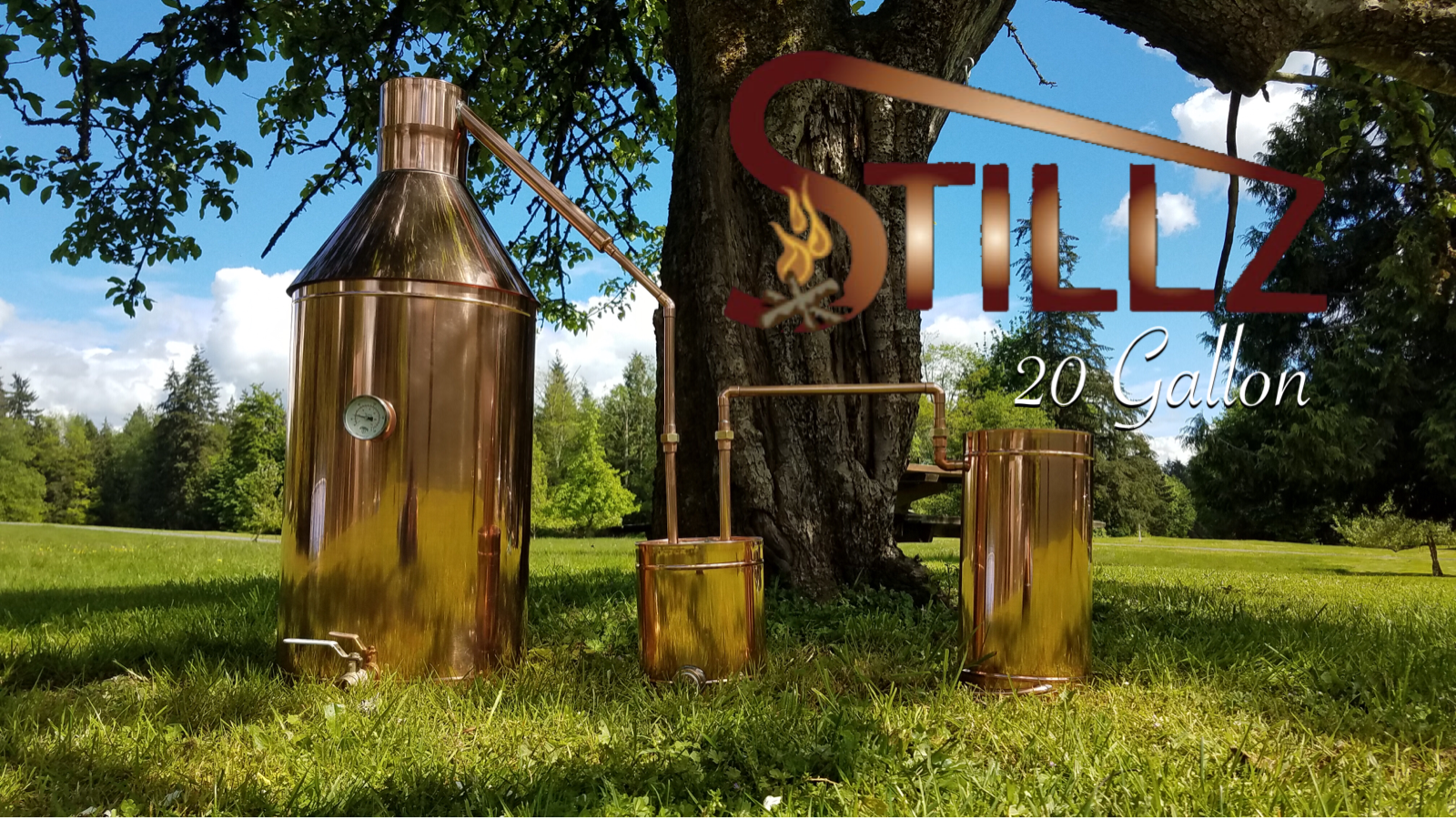 Copper Moonshine Still 20 Gal. Heavy 22 Ga. Copper Still